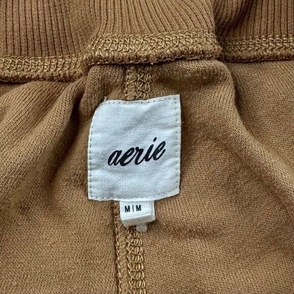 Aerie Sherpa Fleece Corset Zip Up Jogger Tan - Picture 4 of 10